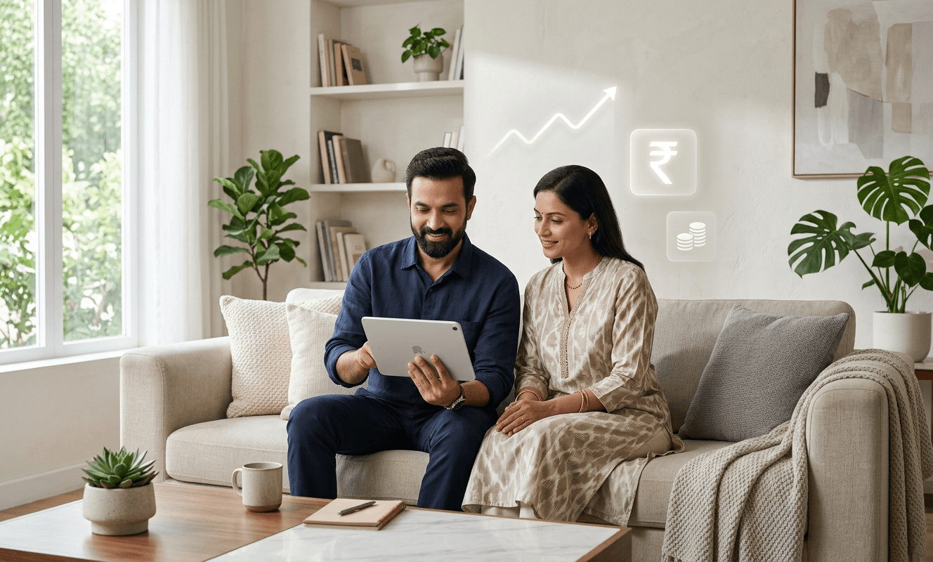 Couple planning finances